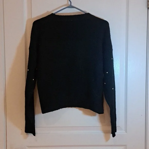 Dreamers Black Sweater with Rhinestone Details - Picture 7 of 7